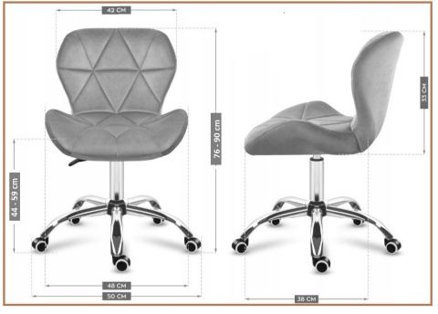 Krzesło obrotowe VASTO OFFICE VELVET PURPLE