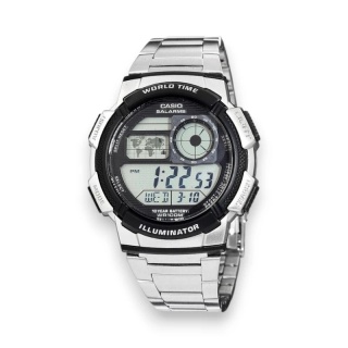 ZEGAREK MĘSKI CASIO AE-1000WD 1A (zd073h) - WORLD TIME + BOX