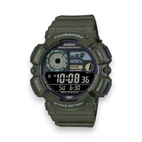 ZEGAREK MĘSKI CASIO Digital Moonphase WS-1500H-3B + BOX