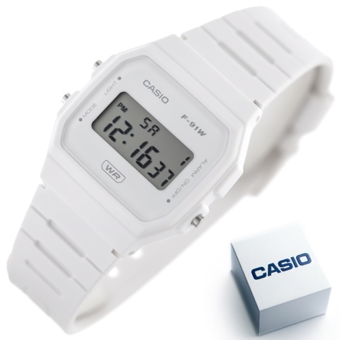 ZEGAREK MĘSKI CASIO F-91WB-7A + BOX