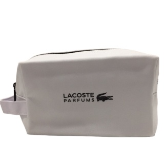 Kosmetyczka Męska Lacoste Textile Bag Biała – Podróżna Torba na Kosmetyki