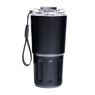 Kubek termiczny ze stali nierdzewnej w czarnym kolorze - Peterson