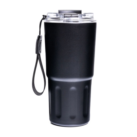 Kubek termiczny ze stali nierdzewnej w czarnym kolorze - Peterson