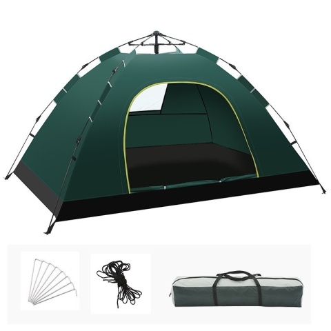 Namiot Kempingowy 2-3 Osobowy Zielony – Składany, Wodoodporny, Lekki