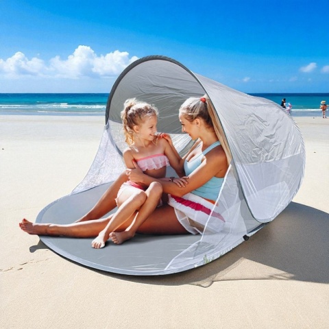 Namiot Plażowy Przewiewny – Składany Parawan Ochronny 200x120cm AR15SZ