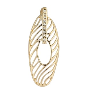 Zawieszka Pozłacana z Drobnymi Cyrkoniami – Stal Szlachetna PVD, Hipoalergiczna