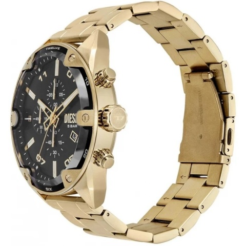 Zegarek Męski Diesel Mega Chief DZ4678 – Złoty Chronograf z Czarną Tarczą