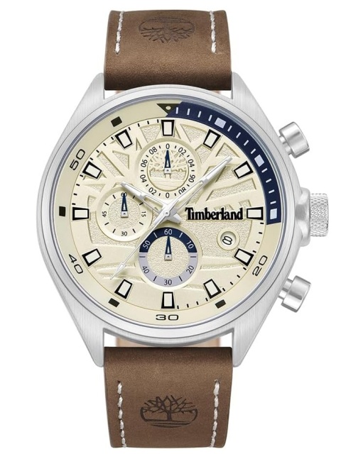 Zegarek Męski Timberland TDWGC9000403 – Funkcja Dual Time, Skórzany Pasek