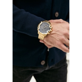 Złoty Zegarek Męski Diesel Griffed DZ4522 – Chronograf z Czarną Tarczą