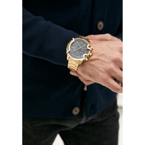 Złoty Zegarek Męski Diesel Griffed DZ4522 – Chronograf z Czarną Tarczą