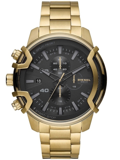 Złoty Zegarek Męski Diesel Griffed DZ4522 – Chronograf z Czarną Tarczą