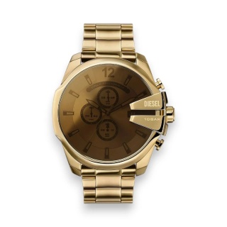 Złoty Zegarek Męski Diesel Mega Chief DZ4662 – Chronograf WR100 + Box