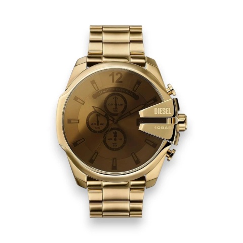 Złoty Zegarek Męski Diesel Mega Chief DZ4662 – Chronograf WR100 + Box