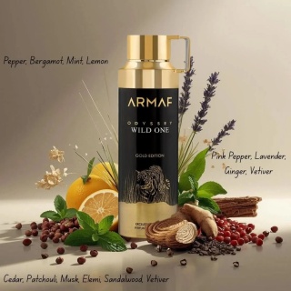 Armaf Odyssey Wild One Gold Edition – Męski Body Spray 200ml | Trwałość i Styl