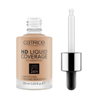 Catrice HD Liquid Coverage 030 Sand Beige – Wegański Podkład Matujący 30ml