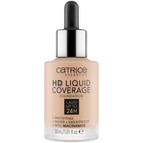 Catrice HD Liquid Coverage 030 Sand Beige – Wegański Podkład Matujący 30ml