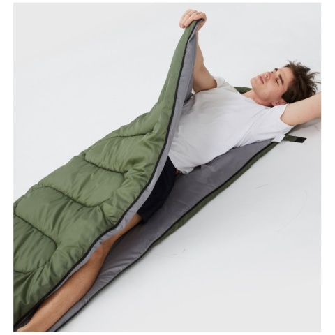 Lekki Śpiwór Turystyczny Mumia/Kołdra 2w1 + Pokrowiec | Zielony