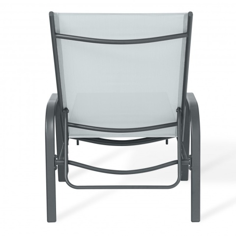 Leżak Ogrodowy LE05SZ – Regulowany, Wodoodporny, z Podłokietnikami