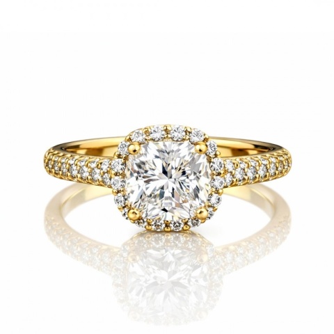 Pierścionek Stal Chirurgiczna 14k Złoto Cyrkonia PST992 – Efektowny Zaręczynowy