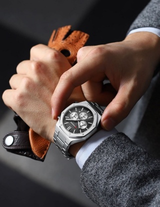 Zegarek Męski Curren 8440 – Srebrna Bransoleta, Chronograf, Datownik