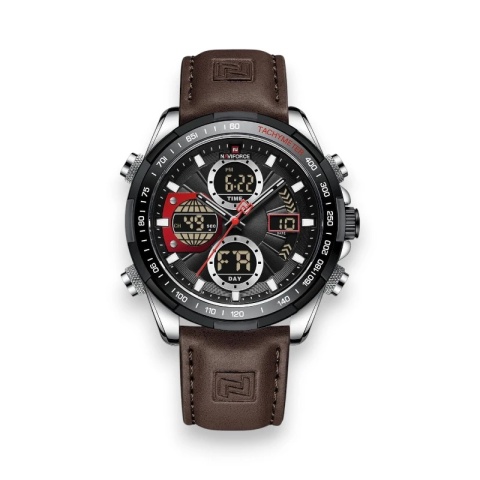 Zegarek Męski Naviforce NF9197L S/B/D.BN – Dual Display + Box