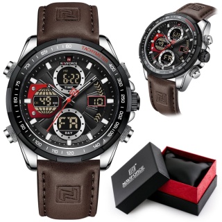 Zegarek Męski Naviforce NF9197L S/B/D.BN – Dual Display + Box