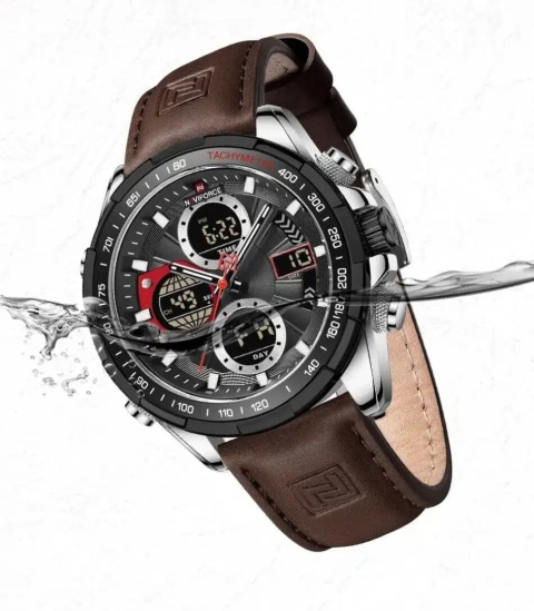 Zegarek Męski Naviforce NF9197L S/B/D.BN – Dual Display + Box