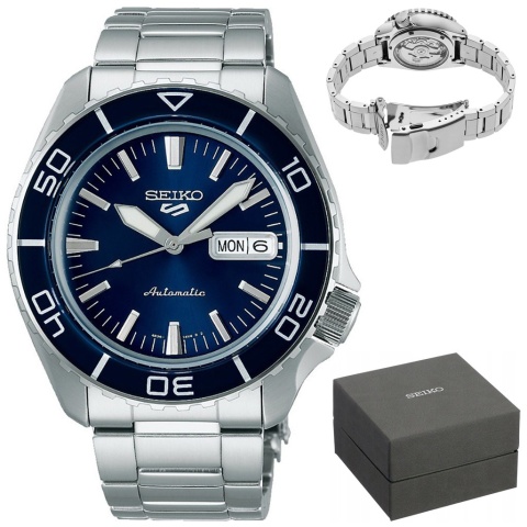 Zegarek Męski Seiko 5 Sports SRPK97K1 Automatic – Granatowa Tarcza