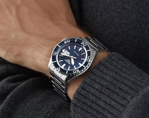 Zegarek Męski Seiko 5 Sports SRPK97K1 Automatic – Granatowa Tarcza
