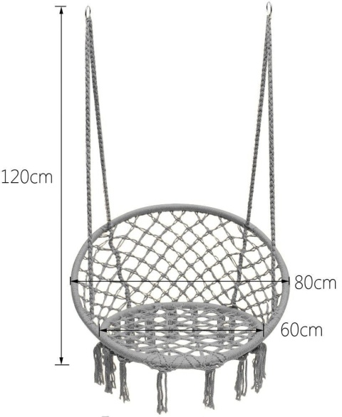 Huśtawka ogrodowa ażurowa fotel wiszący bocianie gniazdo