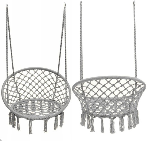 Huśtawka ogrodowa ażurowa fotel wiszący bocianie gniazdo