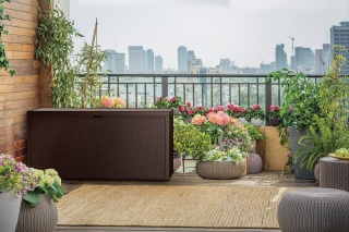 Skrzynia ogrodowa Emily 280L – Wodoodporny pojemnik na poduszki i narzędzia