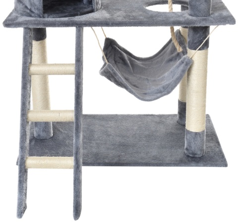 Wielofunkcyjny Drapak dla Kota z Hamakiem i Domkiem – Kocia Wieża Zabaw