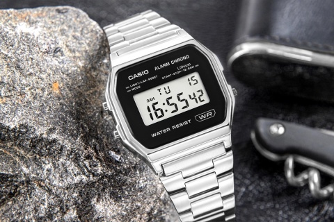 Zegarek Damski Casio Vintage A158WEA-1EF Srebrny z Pudełkiem (BOX)