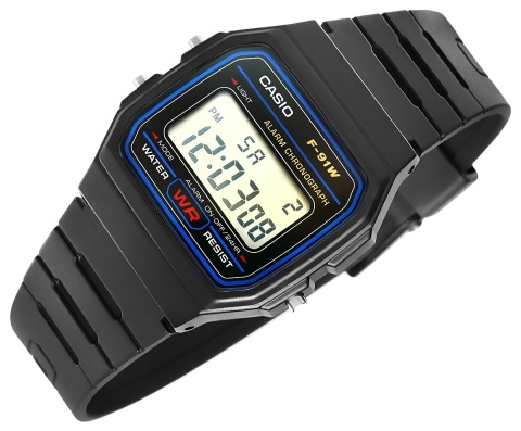 Zegarek Męski CASIO F-91W-1YEG + BOX
