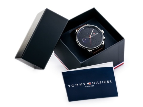 Zegarek Męski Tommy Hilfiger 1791487 Chase | Brązowy Skórzany Pasek