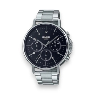 Zegarek męski Casio MTP-E321D-1A – klasyczna stal i niezawodność
