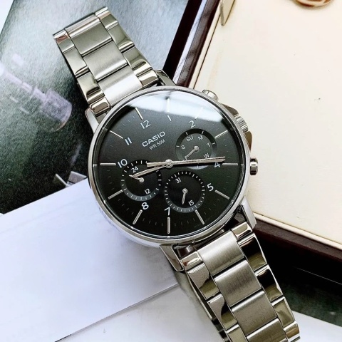 Zegarek męski Casio MTP-E321D-1A – klasyczna stal i niezawodność