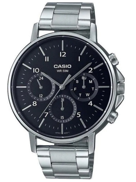 Zegarek męski Casio MTP-E321D-1A – klasyczna stal i niezawodność