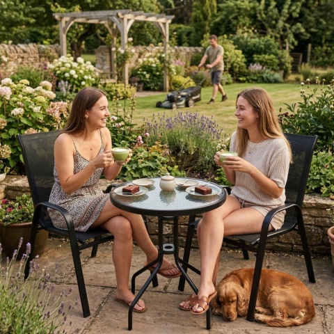 Zestaw mebli balkonowych 2 krzesła i stolik FUNFIT | Szybka wysyłka