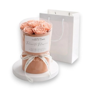 Flower box, bukiet zapachowych kwiatów mydlanych w pudełku,LED 7szt. BUK27R