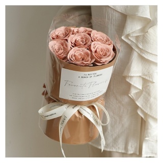 Flower box, bukiet zapachowych kwiatów mydlanych w pudełku,LED 7szt. BUK27R