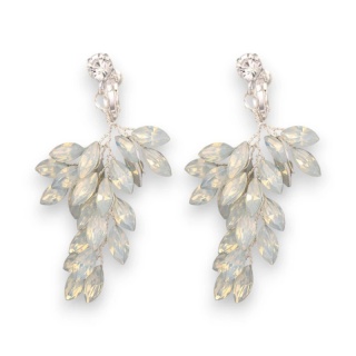 Kolczyki ślubne BOHO wizytowe wiszące z kryształkami stal szlachetna KOLS19