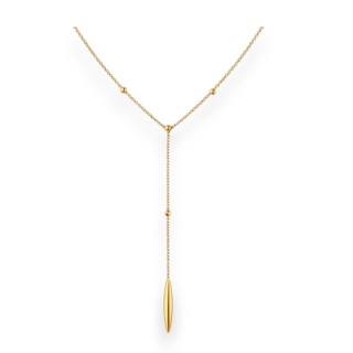 Długi naszyjnik stal szlachetna pozłacana 14k złotem NST2241