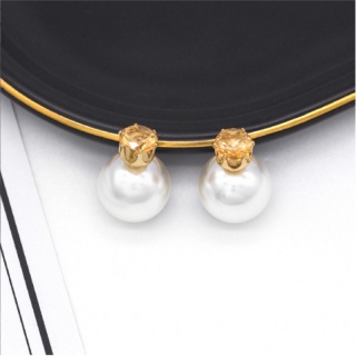 Kolczyki Kule Triball Perłowe z jasno różowym Kryształem K70R