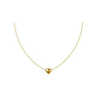 Naszyjnik stal szlachetna pozłacana 14k złotem SERCE NST2248