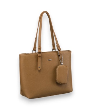 Shopperka damska ze skóry ekologicznej z dodatkową portmonetką - Rovicky