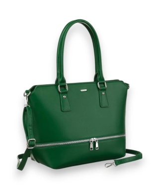 Stylowa shopperka damska ze skóry ekologicznej z odpinanym paskiem - Rovicky