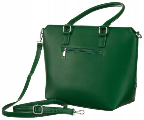 Stylowa shopperka damska ze skóry ekologicznej z odpinanym paskiem - Rovicky