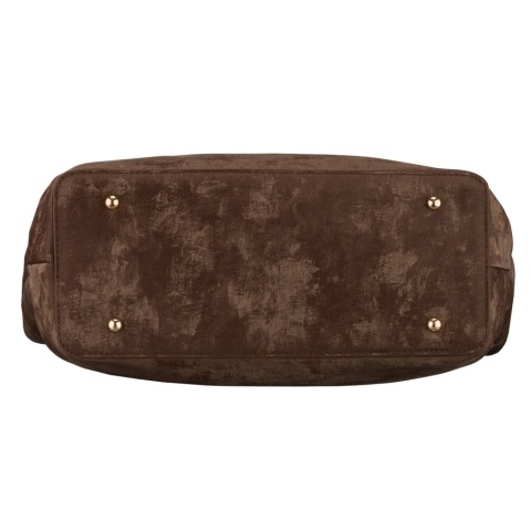 Duża, brązowa shopperka damska wykonana ze skóry ekologicznej, jednokomorowa - Peterson